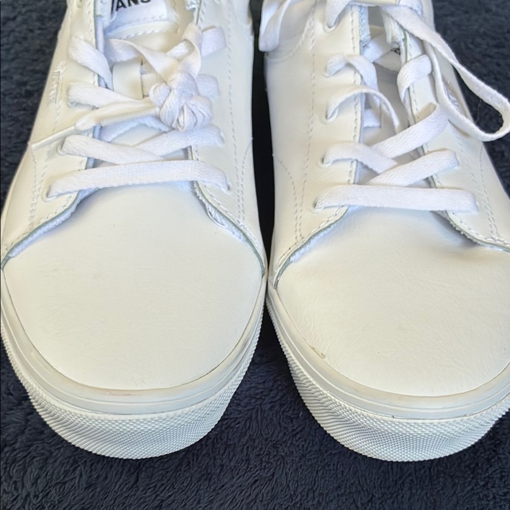 Vans White Canvas Sneakers Classic Low-Top - Picture 2 of 6